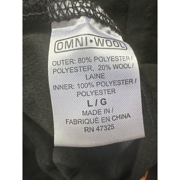 Omni-Wool Base Layer Mens Black Long Sleeve Shirt Large - Picture 5 of 6